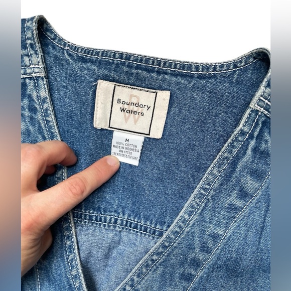 Vintage 90’s Cargo Style Denim Vest - Picture 2 of 5